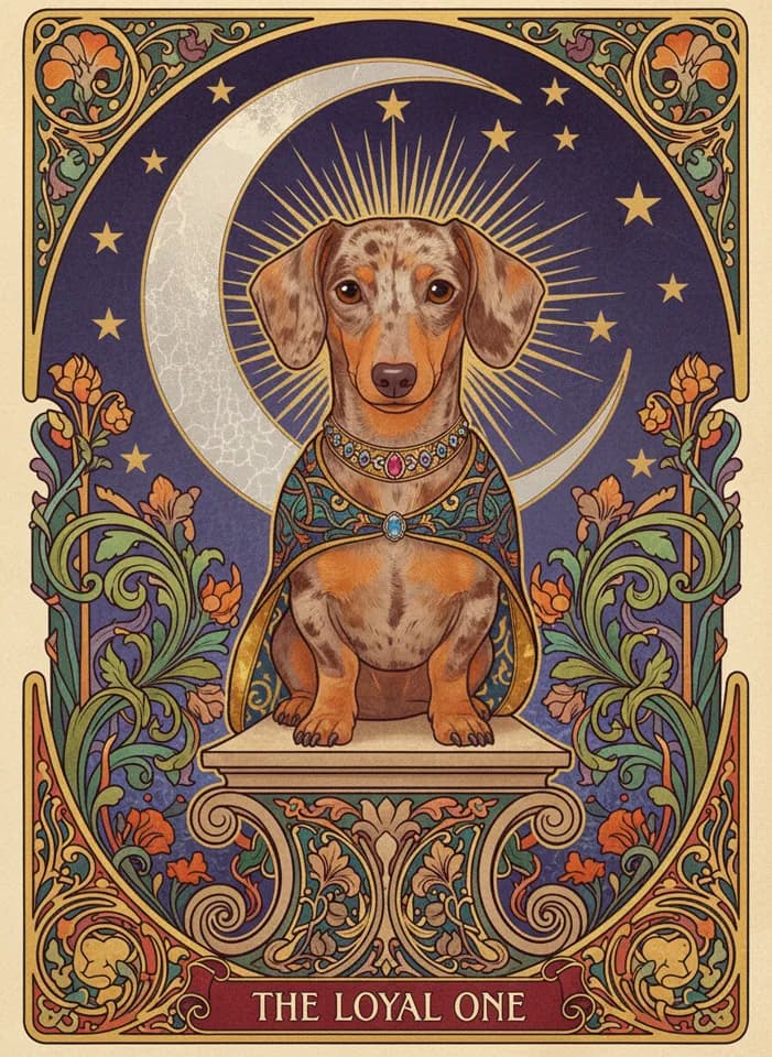Tarot Card pet portrait